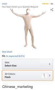 Vsvo X95 Face Open Zentai Lycra Spandex Bodysuit Size Chart