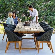 Endless Teak Garden Table Cane Line