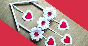 how to make a paper flower wall hanging