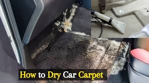 how to dry wet car carpet you