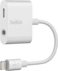 Belkin Lightning To Headphone Jack Charging Adapter White F8j212btwht Best Buy