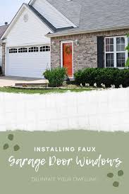 Install Faux Garage Windows
