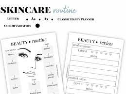 beauty routine makeup tracker printable