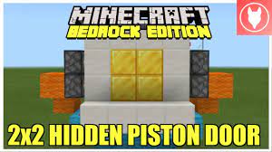 minecraft bedrock 2x2 hidden piston