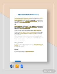 10 supply contract templates free