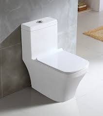 floor mounted 1 piece toilet with seat