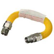 The Plumber S Choice 12 In Flexible Gas Connector Yellow Coated Stainless Steel For Gas Range Furnace 1 2 In Fittings