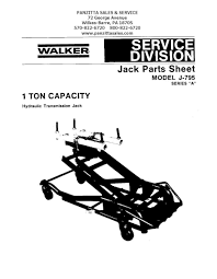 lincoln walker j 795 series a parts