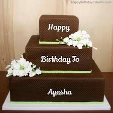 chocolate shaped birthday cake for ayesha