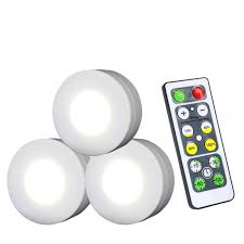 Wholesale 3pcs Wireless Led Lights Closet Lights With Remote Control Pat Light For Kitchen Under Cabinet Lighting White Light 6500k From China