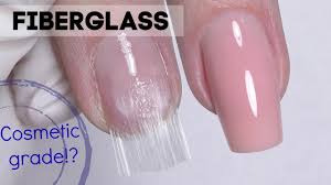 fibergl strands on nails hard gel