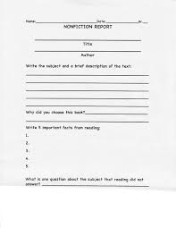 Image Result For Nonfiction Book Report Template College Level