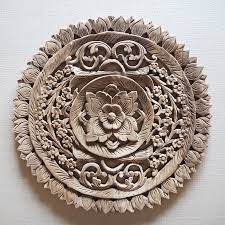 thai wood carving wall art panel
