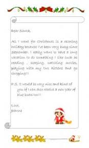a letter to santa esl worksheet by