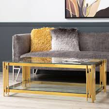 Colton Gold Metal And Glass Lounge