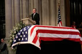 Media captionhighlights from an emotional state funeral remembering former president george hw. Former President George H W Bush Eulogizes Former President Gerald R Ford During His State Funeral At