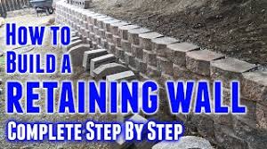 how to build a retaining wall step by