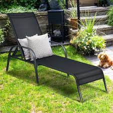 Goplus Patio Chaise Lounge Outdoor
