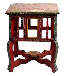 Ethnic Wooden Side Table At