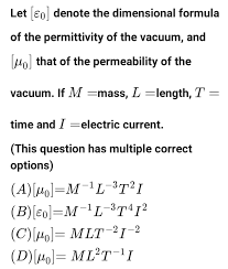 dimensional formula of the permittivity