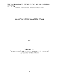 Doc Aquarium Tank Construction Frank Ukoro Academia Edu
