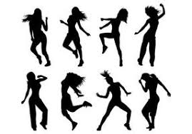 zumba silhouette vector art icons and