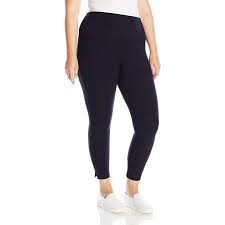 Lysse Women Tie Cotton Crop Leggings Black Plus Size 1x
