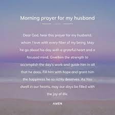 morning prayer for my husband avepray