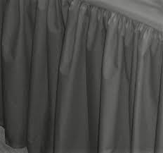 charcoal gray ruffled bedskirt
