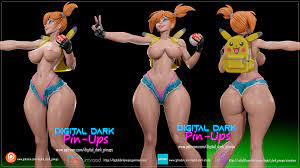 3D file Misty from Pokemon with NSFW version and Miniatures version COMBO  PACK・3D printer design to download・Cults
