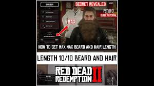 How To Grow And Get Max Beard And Hair Length Red Dead Redemption 2 Tutorial Guide