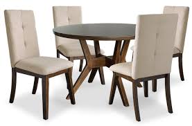 This dining set features sturdy wood frames that are topped in a. Chelsea 5 Piece Round Dining Table Package With Beige Chairs The Brick