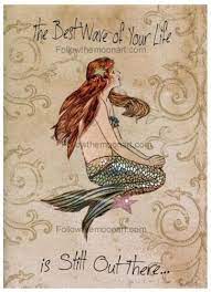 Vintage Mermaid Wall Art Print
