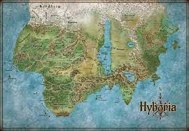 Astounding Hyborian Age of Conan the Barbarian map