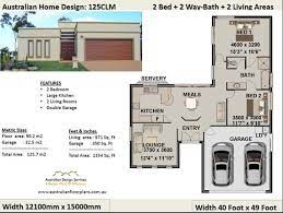 2 Bedroom 2 Car Garage House Plan Small