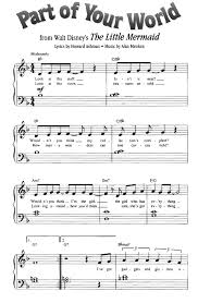 The site features high quality sheet music with lyrics and chord symbols for children's songs, christmas carols, and more. Part Of Your World The Little Mermaid Piano Sheet Music Guitar Chords Walt Disney Easy She Piano Songs Sheet Music Clarinet Sheet Music Piano Sheet Music