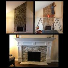 before after fireplace remodel by oc