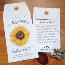 Sunflowers need plenty of room to grow, so make sure you plant them around 10cm apart. Sunflower Seed Memorial Favours Sunflower Single