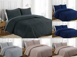 3pcs matte velvet quilted bedspread set
