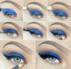 blue glitter shimmering eyes