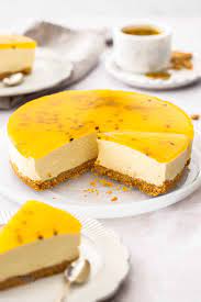 no bake pionfruit cheesecake sugar