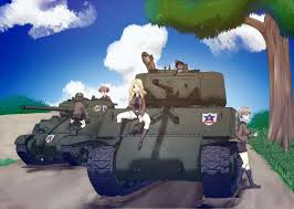 Streaming girls und panzer anime series in hd quality. Girls Und Panzer Saunders M4 Sherman Military Girl Manga Girl Freckles Girl
