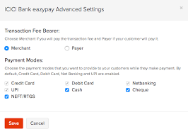 Methods of fund transfer from credit card to account online. Icici Bank Eazypay Integration Help Zoho Books
