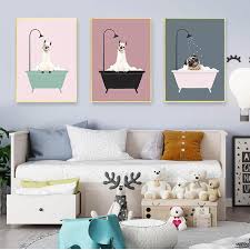 Animal Pink Cartoon Painting Decoration