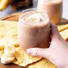 chocolate banana vegan protein shake