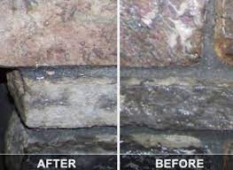 cleaning fireplace soot from brick or