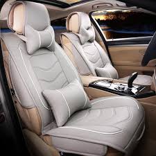 Leather Full White Color Car Seat Cover