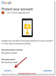 add a recovery email to gmail protect