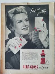 1942 red dura gloss fingernail polish