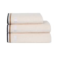 iconic stripe towel beige